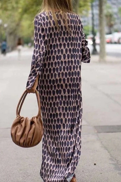 Geometric V-Neck Summer Dress