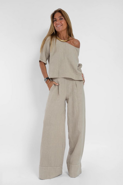 Relaxed Cotton-Linen Two-Piece Set