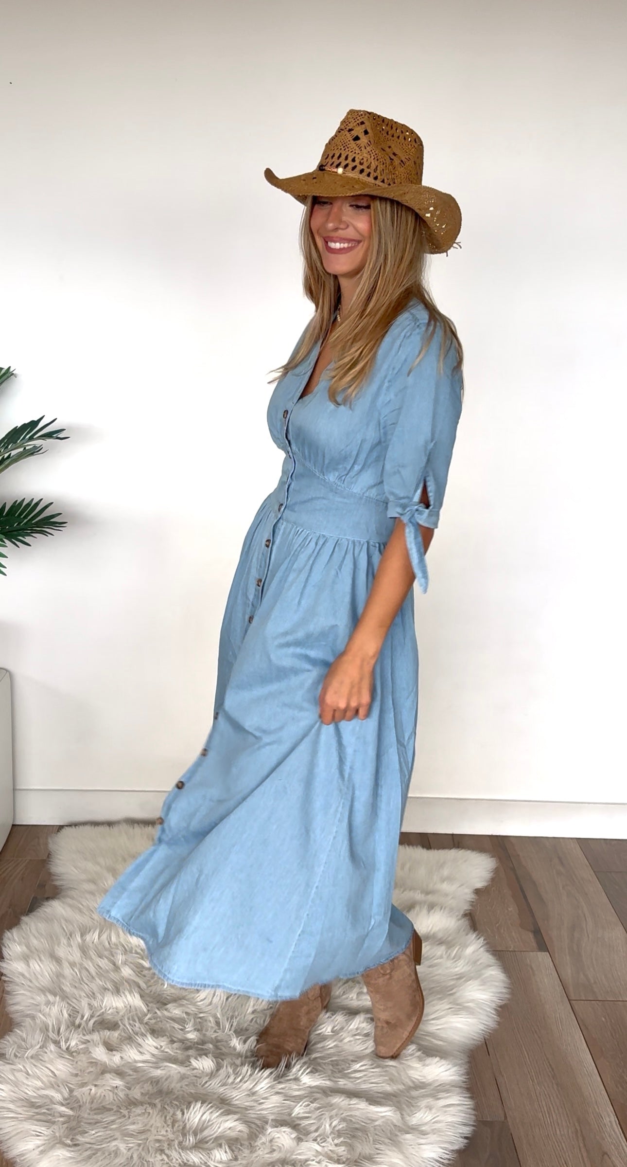 Lightweight Elegant Denim Dress