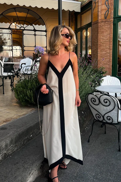 Sleeveless V-Neck Maxi Dress
