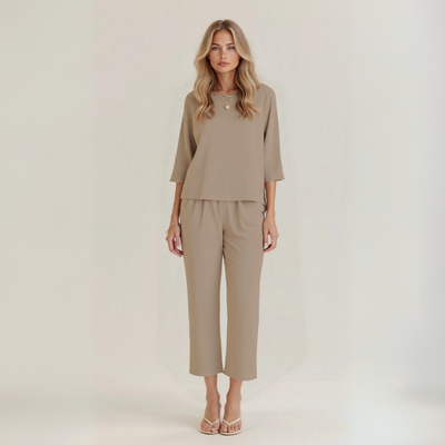 Silvia | Complete in artisanal linen and cotton