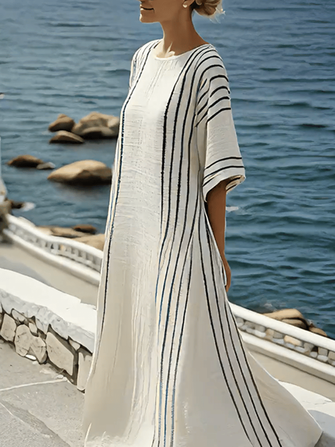 Zaya | Contrasting Stripe Dress