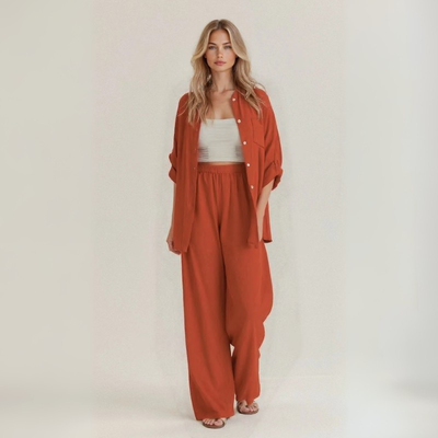 Alba | Casual Two-Piece Linen Set