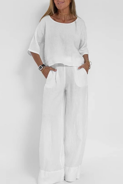 Relaxed Cotton-Linen Two-Piece Set