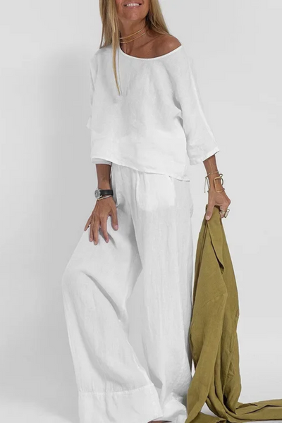 Relaxed Cotton-Linen Two-Piece Set
