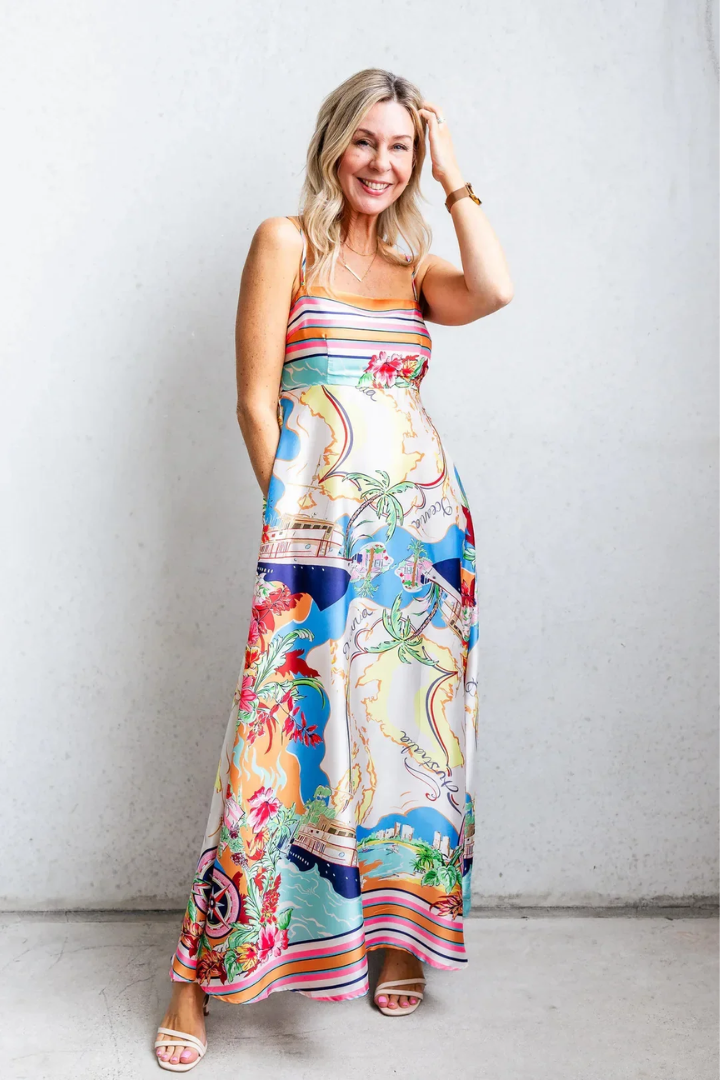 Printed A-Line Summer Dress