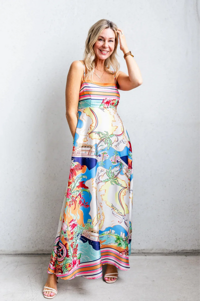 Printed A-Line Summer Dress