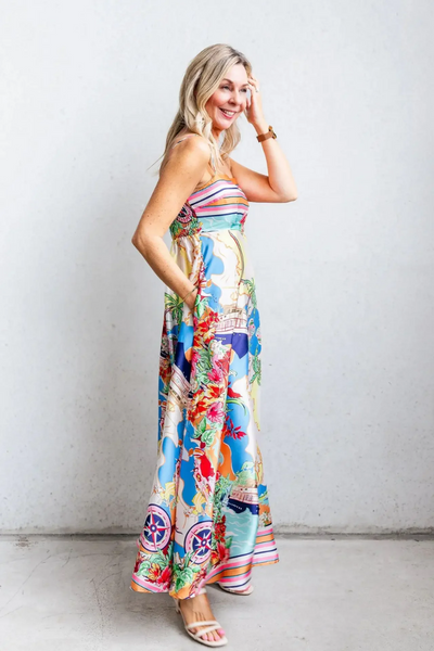 Printed A-Line Summer Dress