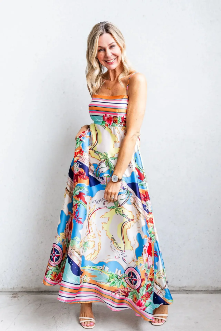 Printed A-Line Summer Dress