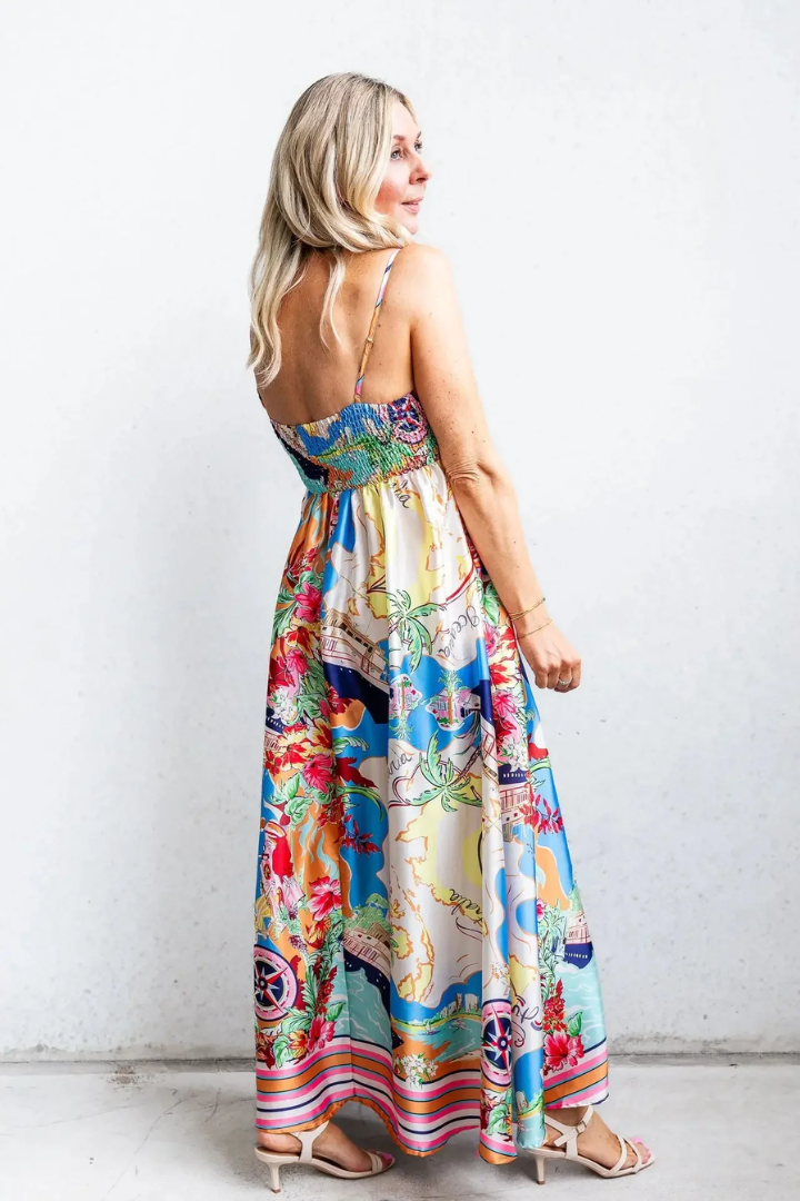 Printed A-Line Summer Dress