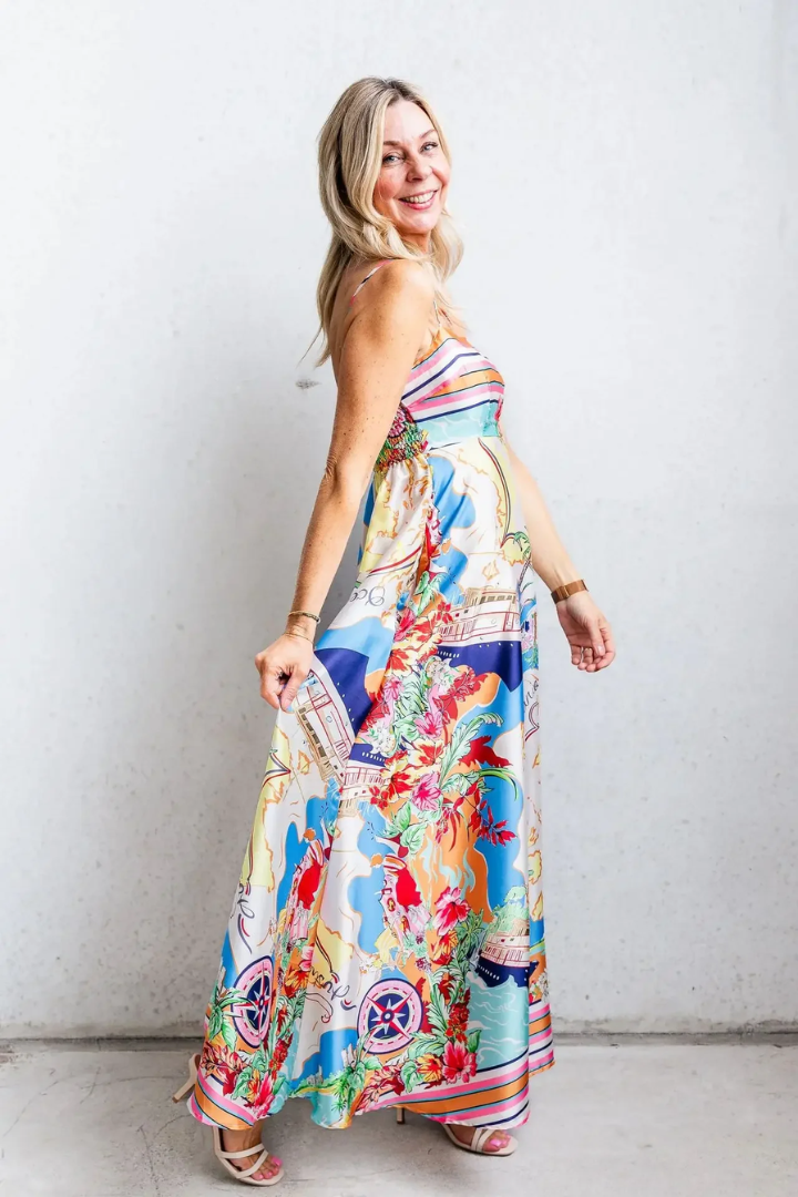 Printed A-Line Summer Dress