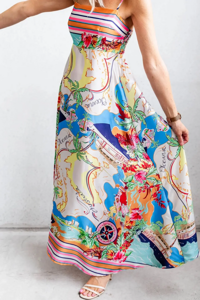 Printed A-Line Summer Dress