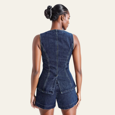 May - Denim Set with Buttons