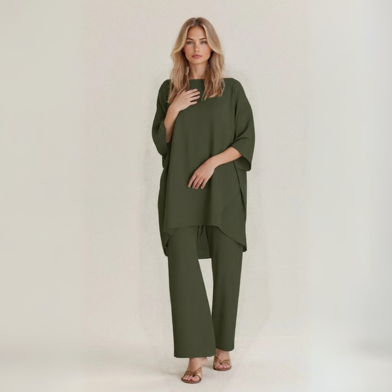 Silvia | Complete in artisanal linen and cotton