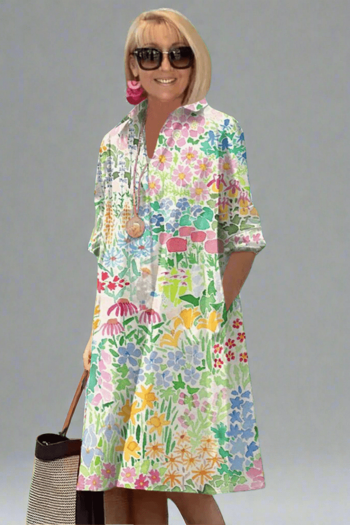 Nadine - Luxe Floral Summer Dress for Effortless Style