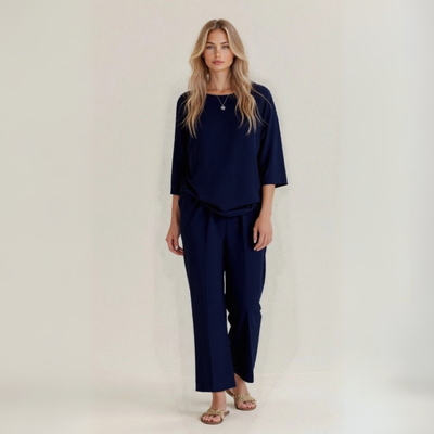 Silvia | Complete in artisanal linen and cotton
