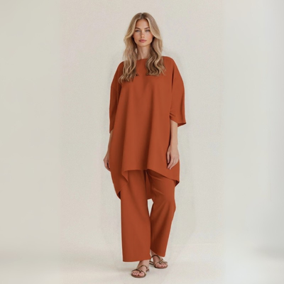 Silvia | Complete in artisanal linen and cotton