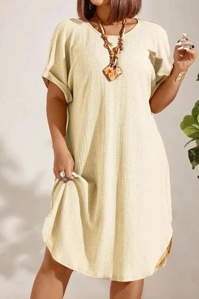 Solid A-Line Dress