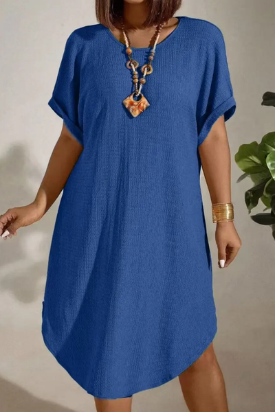 Solid A-Line Dress