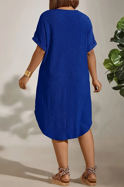 Solid A-Line Dress