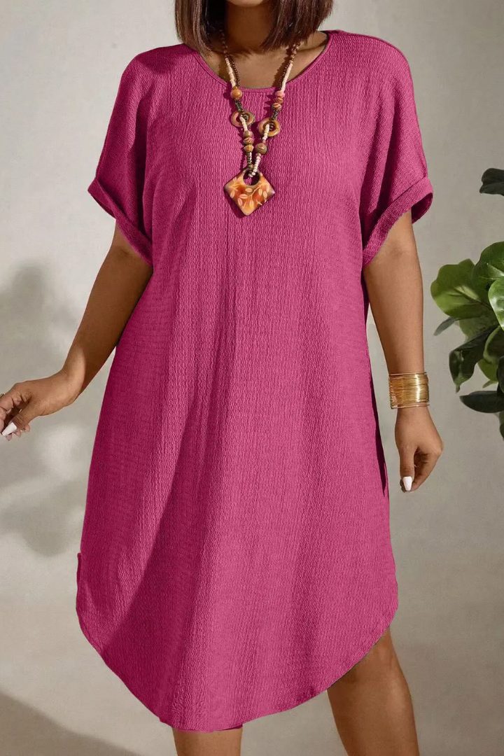 Solid A-Line Dress