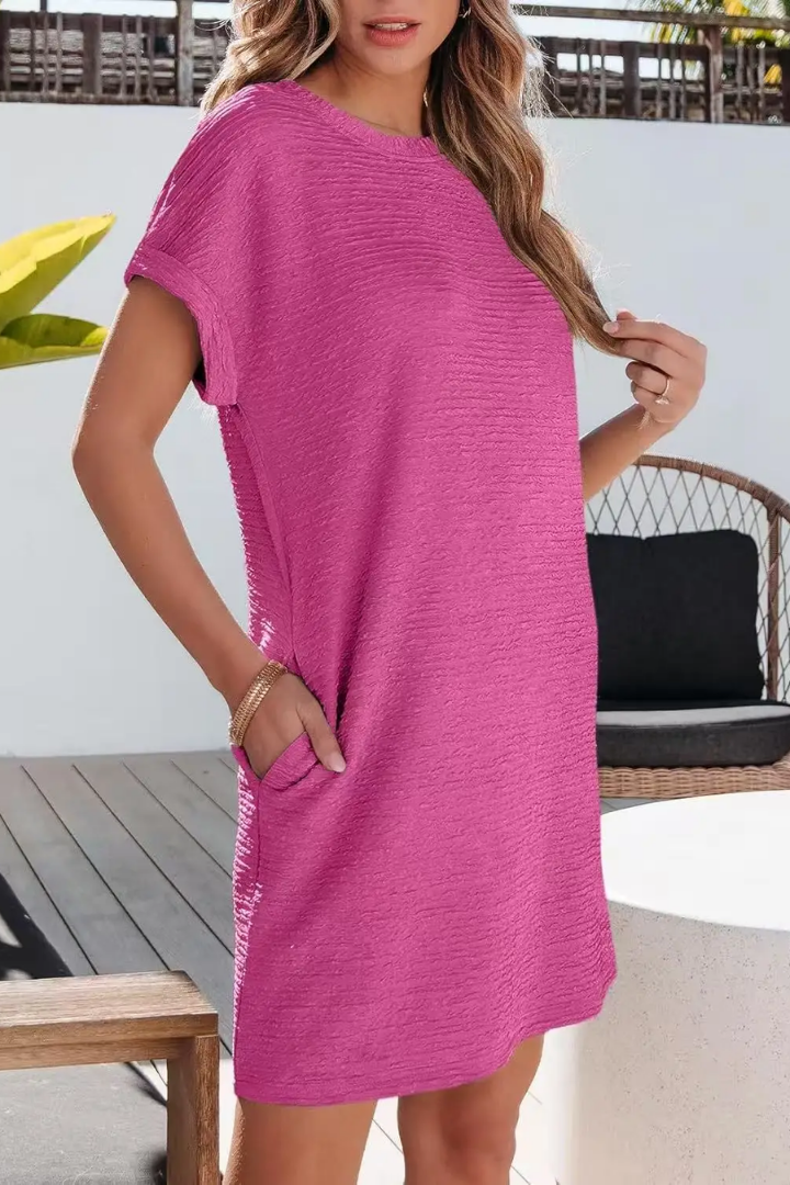Basic T-Shirt Dress with Pockets