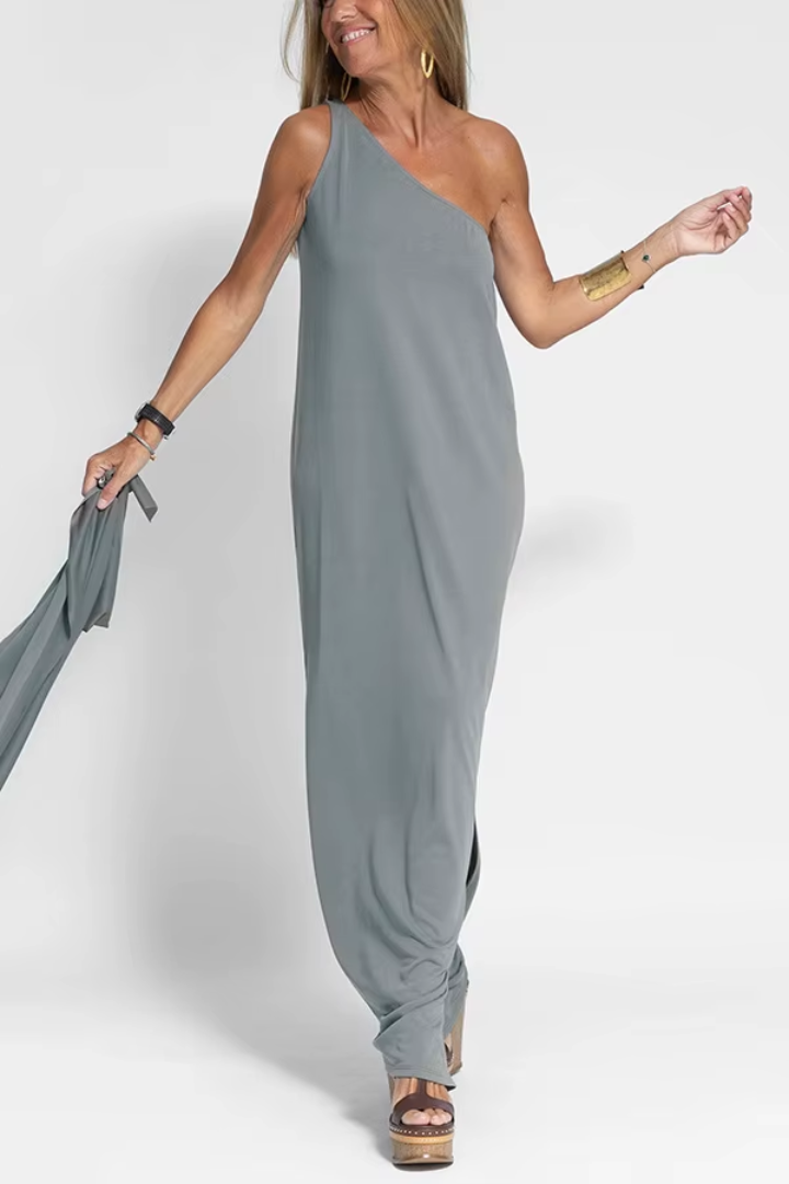 One-Shoulder Maxi Summer Dress