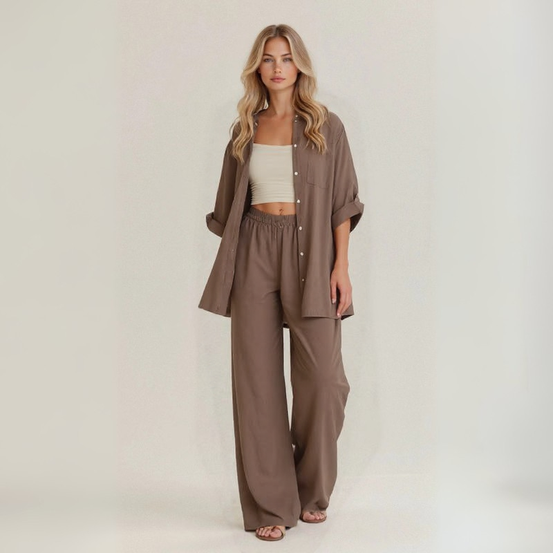 Alba | Casual Two-Piece Linen Set