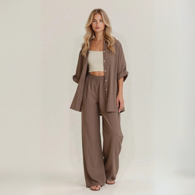 Alba | Casual Two-Piece Linen Set