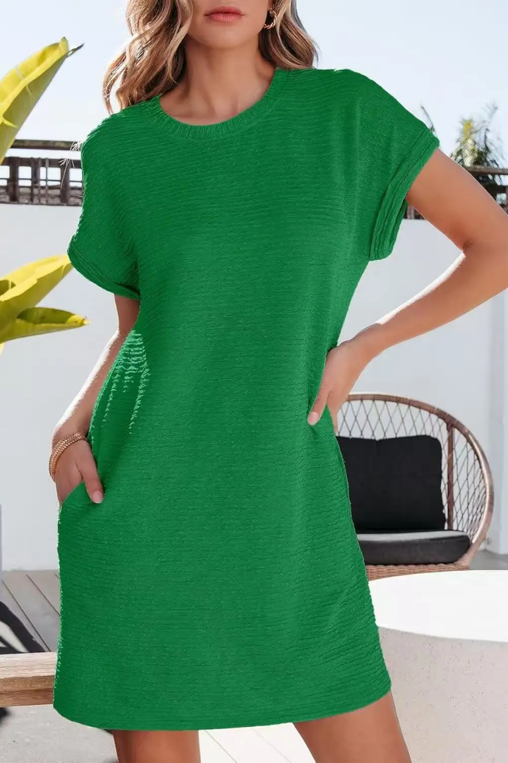 Basic T-Shirt Dress with Pockets