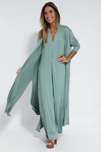 Two-Piece Summer Set with Dress and Cardigan