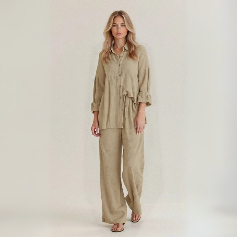 Livia | Summer Set in Pure Natural Linen