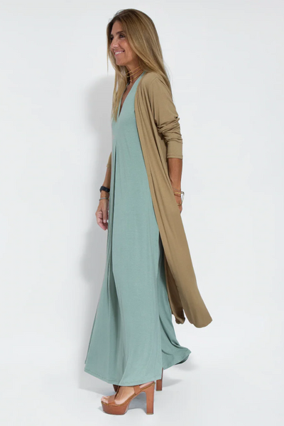 Two-Piece Summer Set with Dress and Cardigan