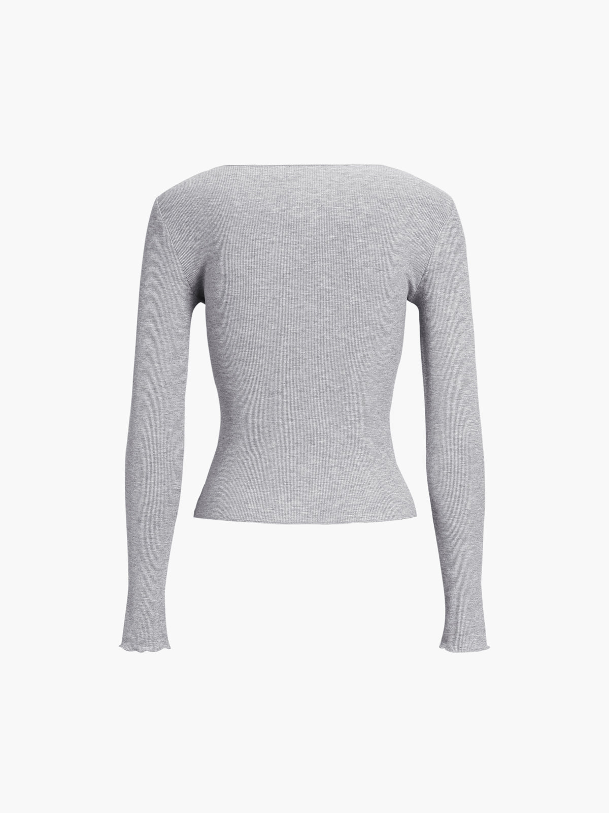 Basic Piping Top met Lange Mouwen 