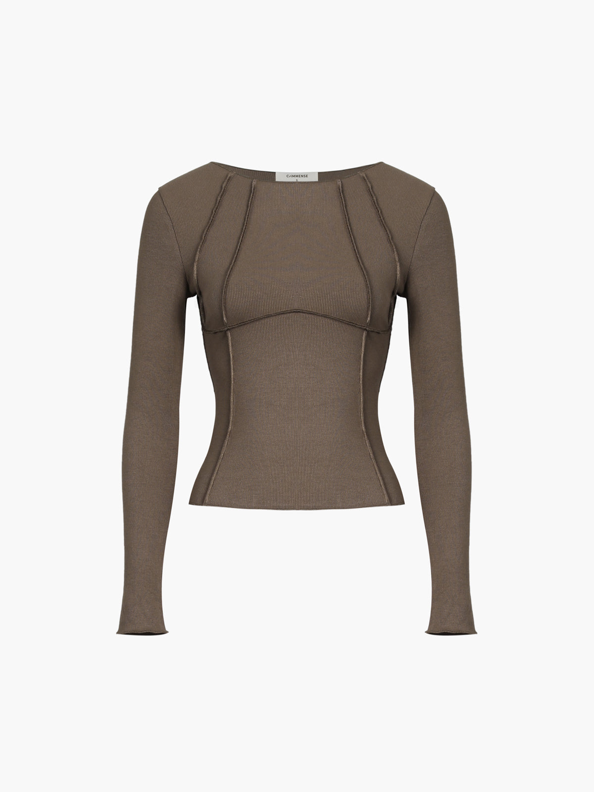 Basic Piping Top met Lange Mouwen 