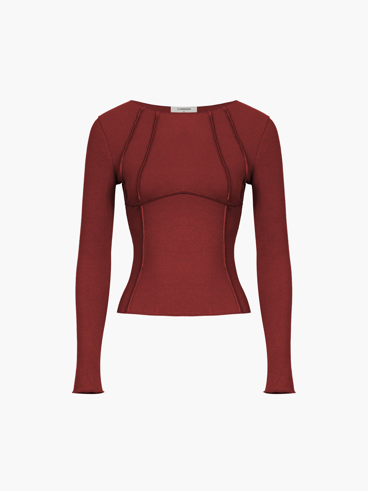 Basic Piping Top met Lange Mouwen 
