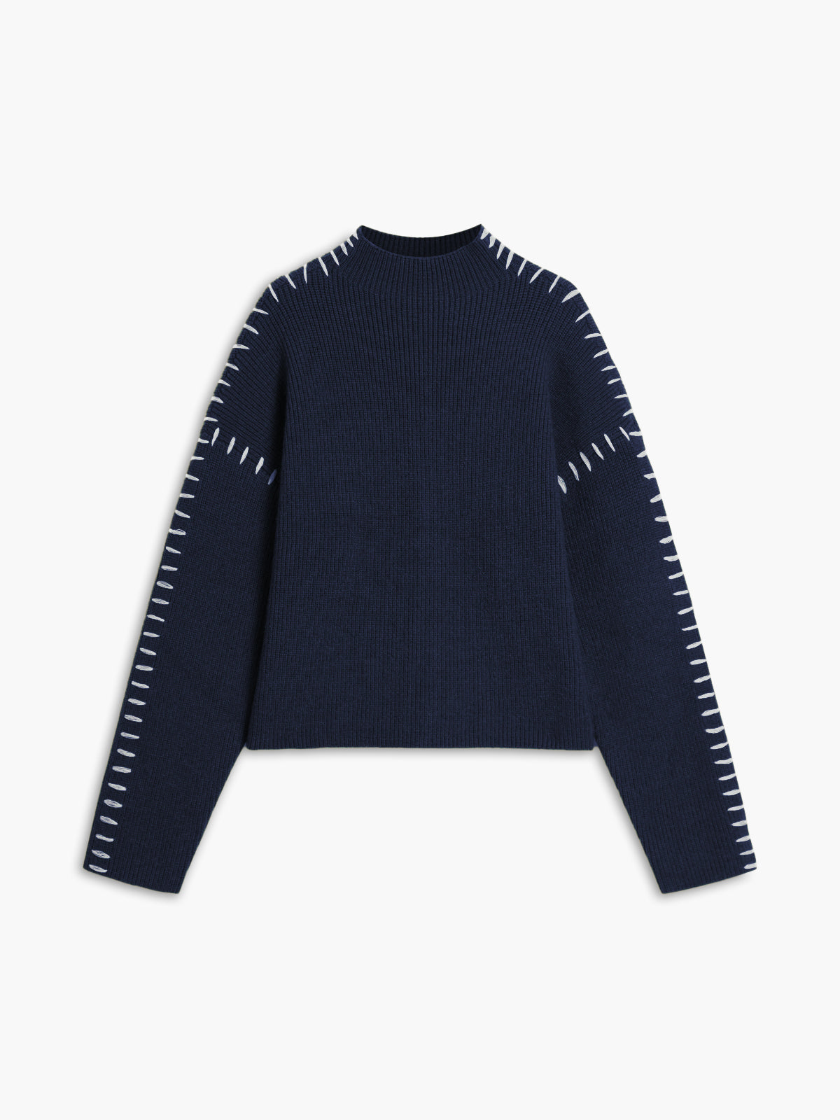Shift The Focus Oversized Mock Neck Trui