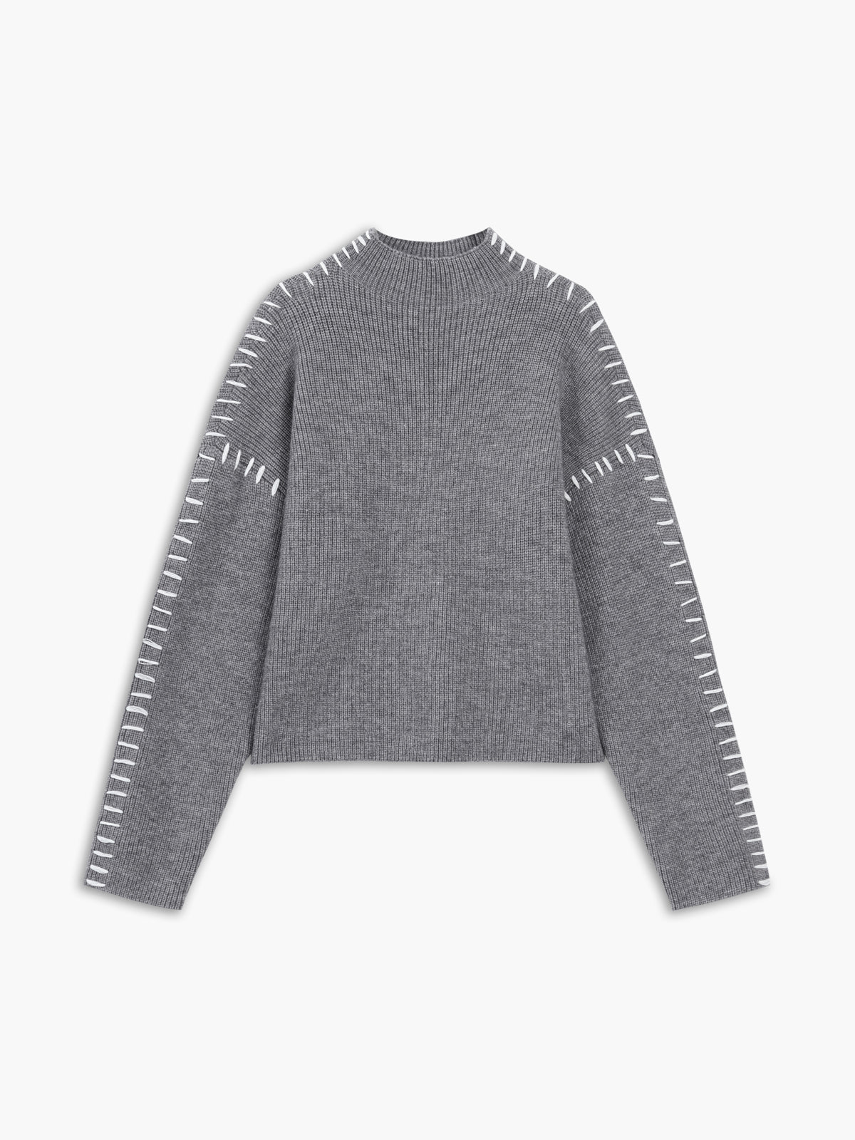 Shift The Focus Oversized Mock Neck Trui