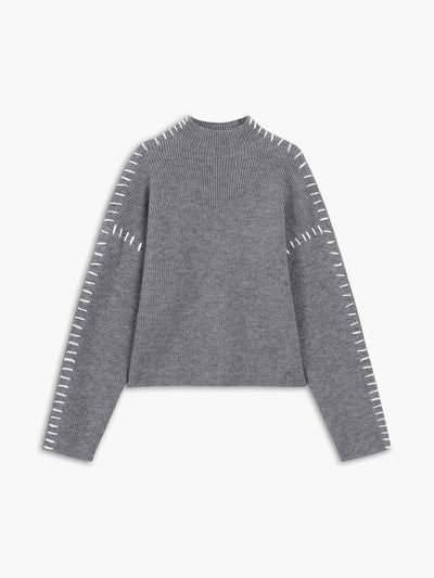 Shift The Focus Oversized Mock Neck Trui