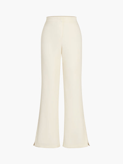 Set top with a waistband and wide pants