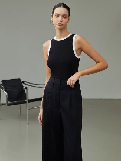 Contrast Trim Tank Top