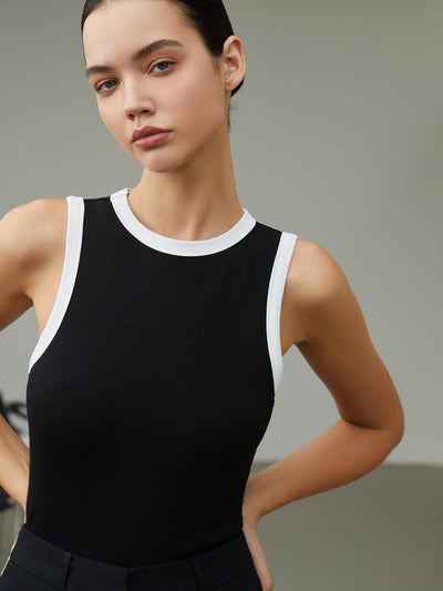 Contrast Trim Tank Top