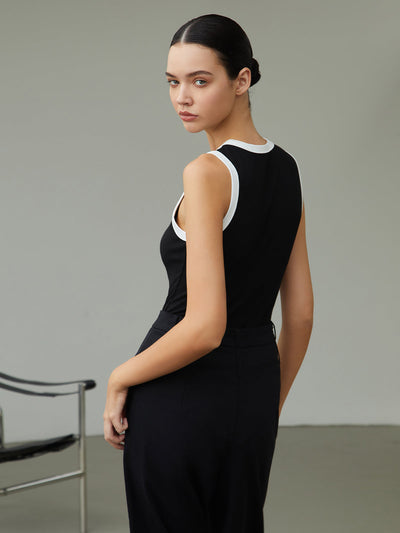Contrast Trim Tank Top