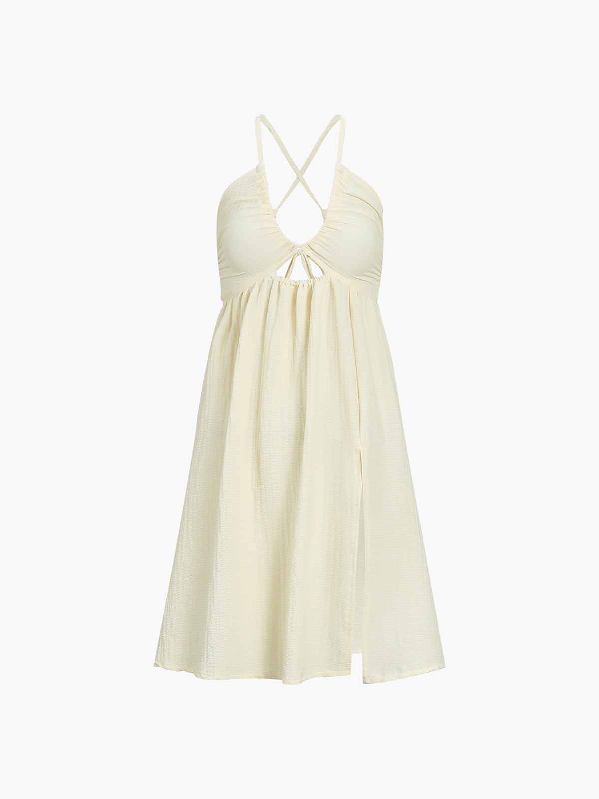 Midi Backless Dress with Cross