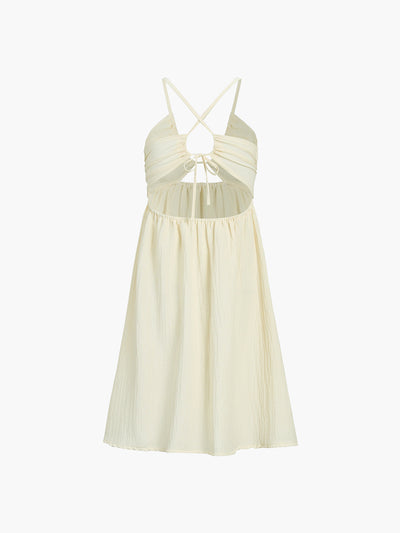Midi Backless Dress with Cross