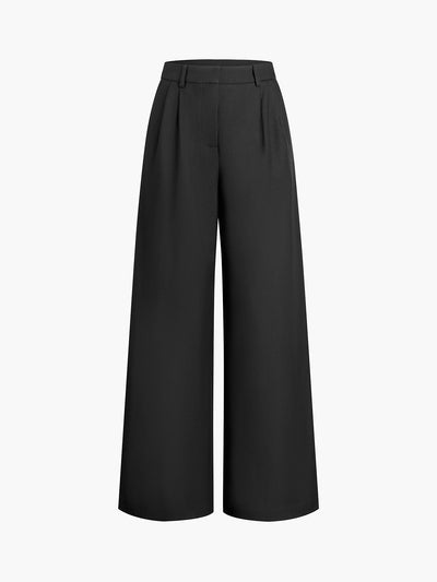 Wide Leg Pants Without Belt