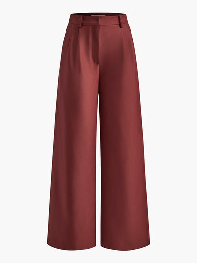Wide Leg Pants Without Belt