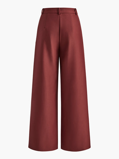 Wide Leg Pants Without Belt