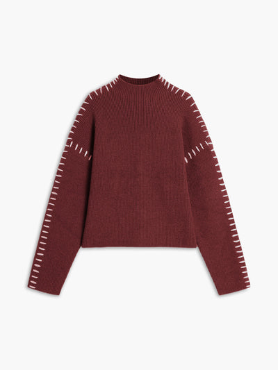 Shift The Focus Oversized Mock Neck Trui