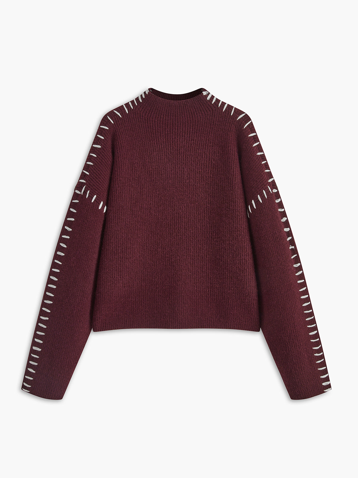 Shift The Focus Oversized Mock Neck Trui